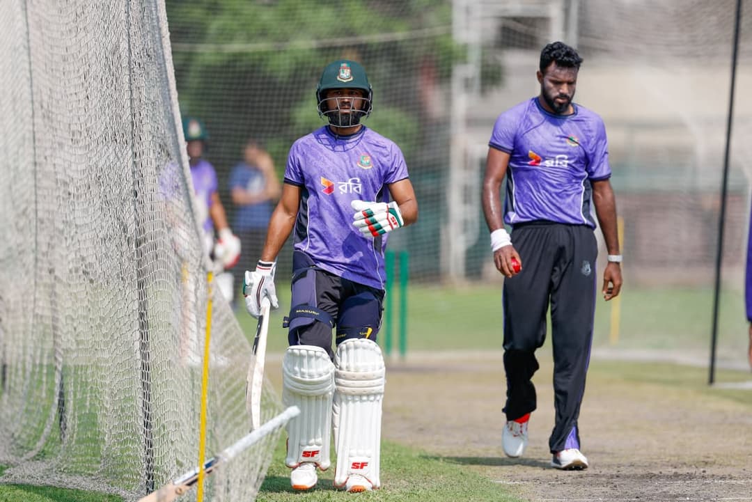 Shadman was in batting practice ©BDCricTime