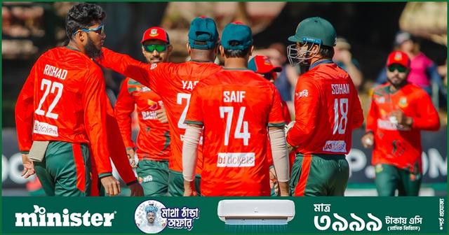 বোলিং-ফিল্ডিংয়ে দুরন্ত বাংলাদেশ, জিম্বাবুয়ের বোর্ডে ‘১৪৩’