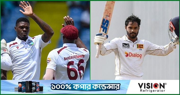 ক্যারিবীয় পেস তোপের মাঝেও ধনঞ্জয়ার সেঞ্চুরিতে শ্রীলঙ্কার তিনশ পার