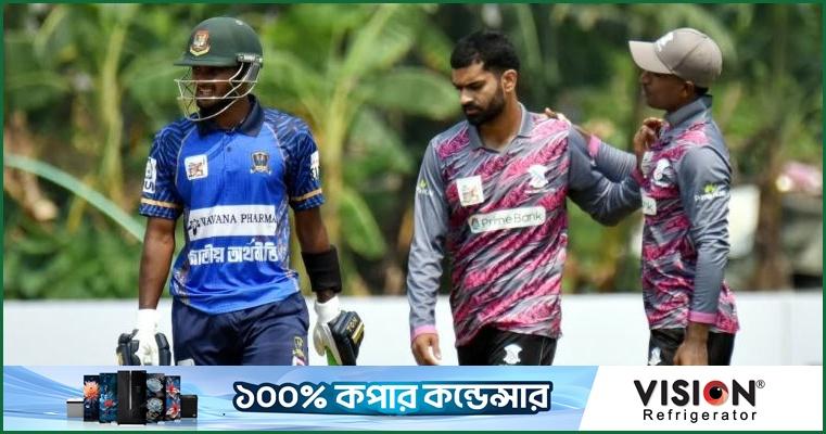 দীপুর ফিফটি, বৃষ্টি আইনে জিতল প্রাইম ব্যাংক