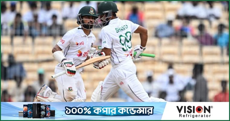 সাদমান-শান্তর ব্যাটে বাংলাদেশের প্রতিরোধ