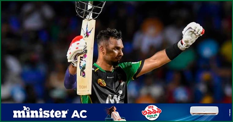 সিপিএলের দ্রুততম সেঞ্চুরিতে প্যাট্রিয়টসকে জেতালেন শানাকা