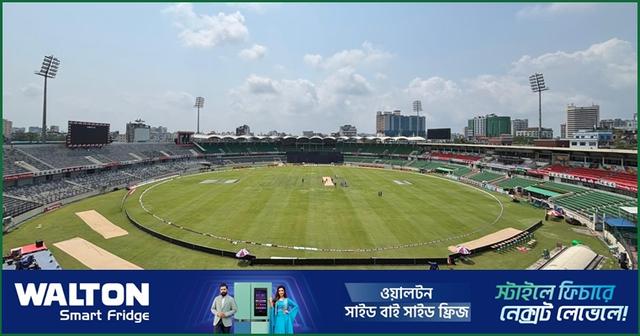 মিরপুরে নেই বৃষ্টি, আকাশে ঝলমলে রোদ
