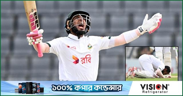 সিজদায় মুশফিকের সেঞ্চুরি উদযাপন, ছাড়িয়ে গেলেন মুমিনুলকে
