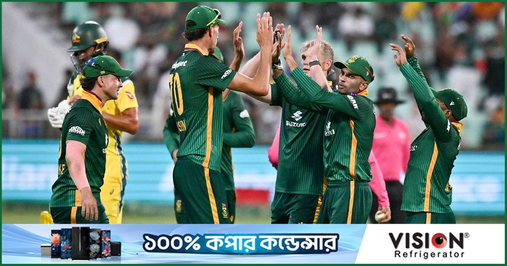 ব্রিটজকের সেঞ্চুরি, ইয়ানসেনের ঝড়, মহারাজের ঘূর্ণিতে প্রোটিয়াদের দাপুটে জয়