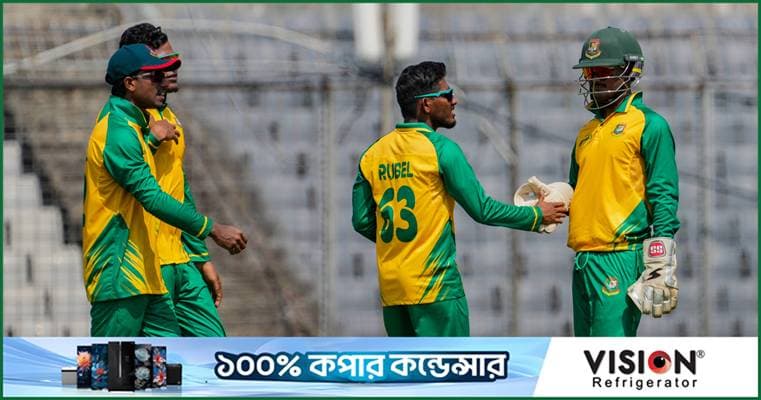 রুবেল-বর্ষণের দাপটে নেপালের ব্যাটিংয়ে ধস, বাংলাদেশের লক্ষ্য ১০০