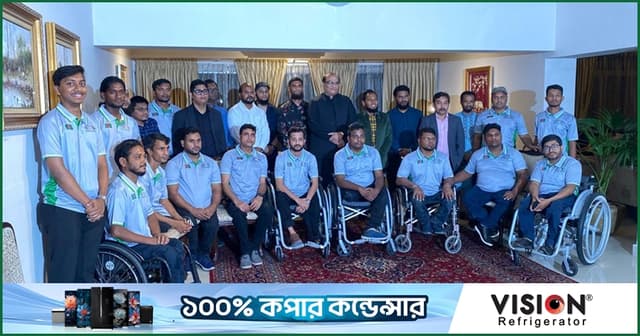 পাকিস্তান হাইকমিশনারের পক্ষ থেকে হুইলচেয়ার ক্রিকেটারদের বিশেষ উপহার